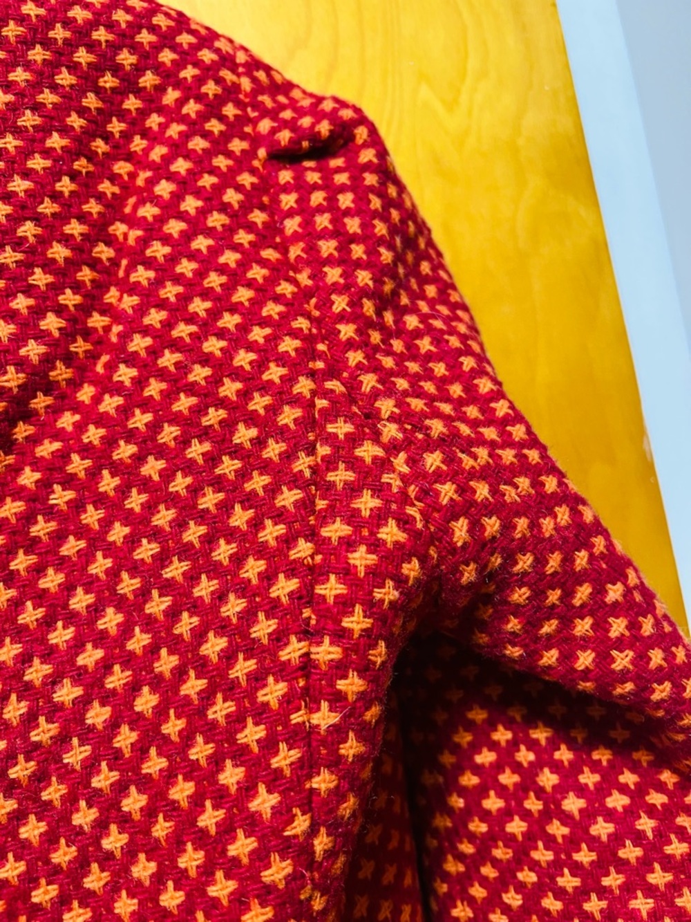 French Connection Red Patterned Button-Up Jacket - Picture 4 of 9